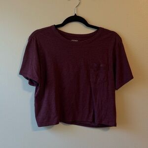 Jockey Burgundy Cropped T-Shirt